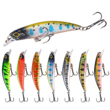 Conjunto de 7 iscas de pesca de plástico para pesca marítima, iscas de superfície.