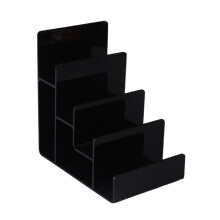 Acrylic Storage Stand Tiered-Four Layers Black