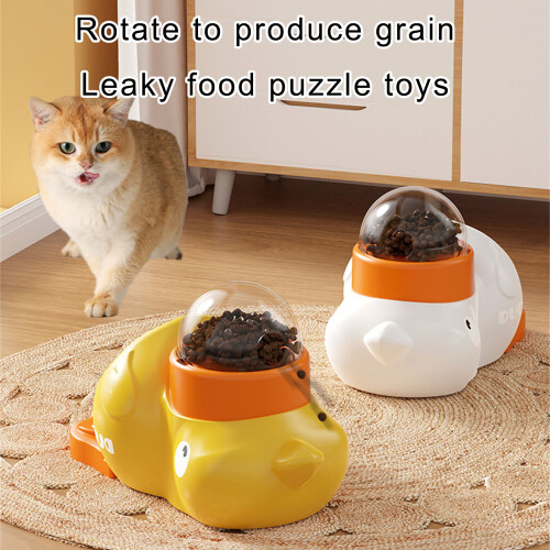 Funny Cats Feeder Toy Foraging Teasing Pedal Interactive-Yellow 2