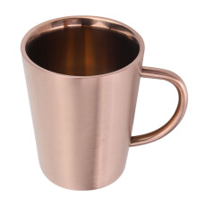 Mångsidig dryckesbehållare, elegant spegelblank finish för en snygg dubbelväggig mugg i rostfritt stål, brottsäker och återanvändbar för