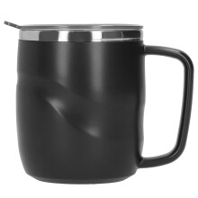 Sofistikovaný vákuovo izolovaný hrnček na kávu s objemom 14 oz, dvojstenný vákuový pohár s viečkom odolným voči rozliatiu pre