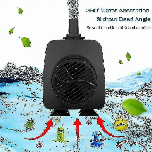 Αντλία σιντριβανιού 15w 800l/h, αντλία λίμνης, αντλία σιντριβανιού, αντλία κήπου, αν 2