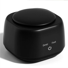 Ultrasonic Retainer Cleaner Ultrasonic Cleaning Machine For Dentures Night Guards Aligners Braces 300ML EU Black
