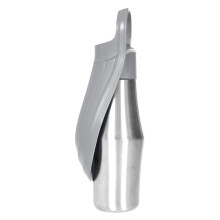 Dog Water Bottles For Walking 750ml Stainless Steel LeakProof Portable Feeder With Bowl Gray C