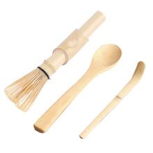 Matcha tesæt lavet af naturlig bambus, traditionel matcha-børste til tilberedning af ceremoniel matcha med glat skum, inklusive Chasen piskeris i