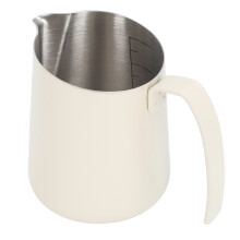 Mælkeskumningskop, mælkeskumningskander i 304 rustfrit stål med komforthåndtag og skrå tud, klar espressokaffedampkande til hjemmet