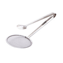 Food Clip Colander Clip Stainless Steel Ergonomic Design Multi Function Filter Spoon Oil Filter Cooking Utensils For Barbecue Buffet Salad