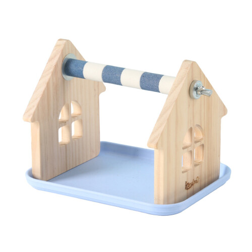 MultiFunctional Parrots Training Stands Wood Perch-cabin S