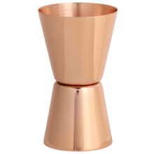 Børstet finish dobbelt jigger målebæger til cocktailblanding japansk stil design lakeret forhindrer anløbning bar kit essentielt massivt kobber