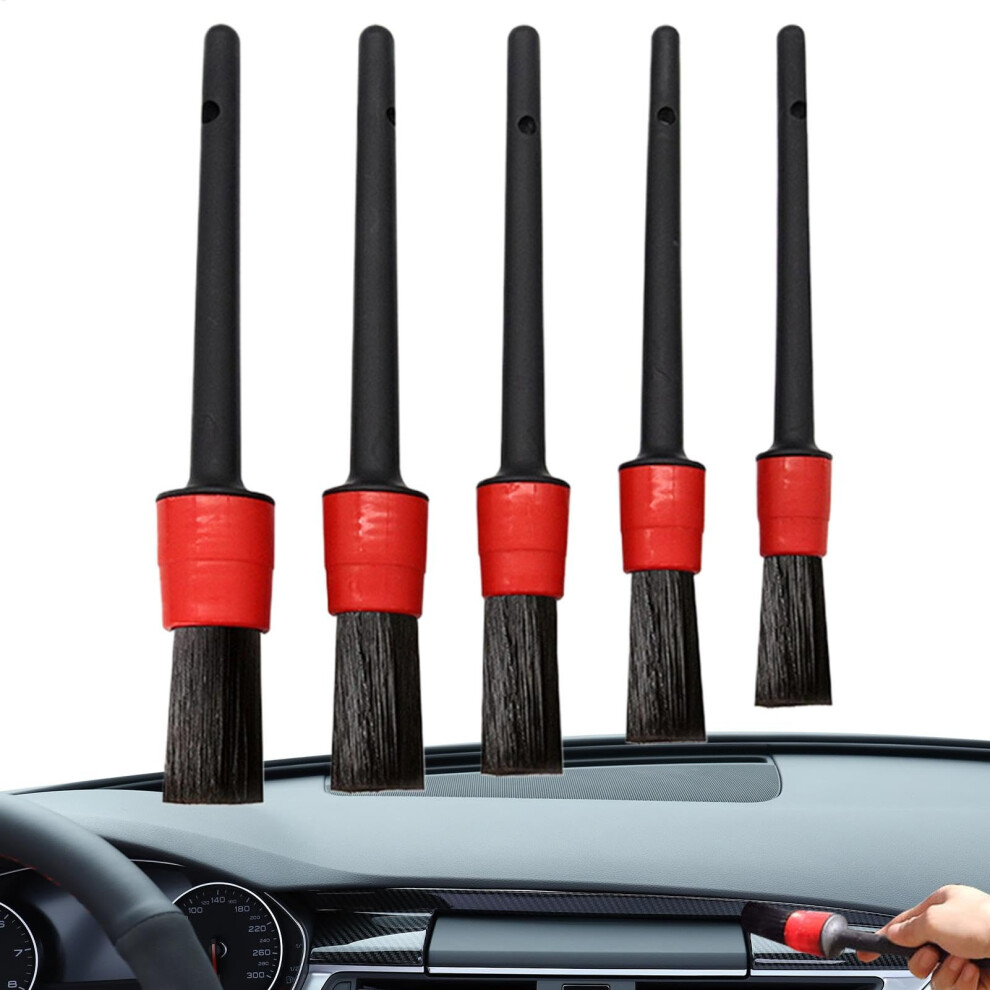 Detail Brushes Car Detailing Brush Set 5Piece For Interior Exterior Cleaning Dashboard Emblems Wheels Upholstery 9105992379521