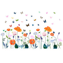 Decorative Square Sticker, Professionally Printed Durable Vinyl Multipurpose Decor For Smooth Surfaces, Including Windows And Walls With Beautiful Flo