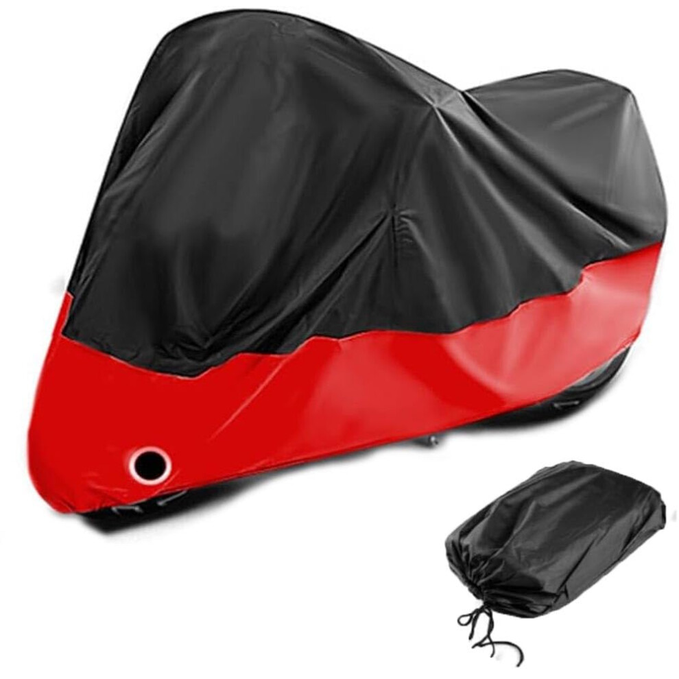 190T Waterproof Motorcycle Cover Heavy Duty With Lock Holes All Season Indoor Outdoor 245X105x125 Cm 9067246047719