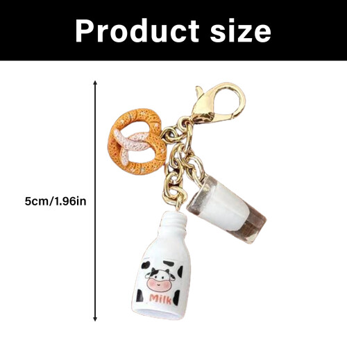 Delightful Milk Bread Inspired Keychain Accessory Pendant 2
