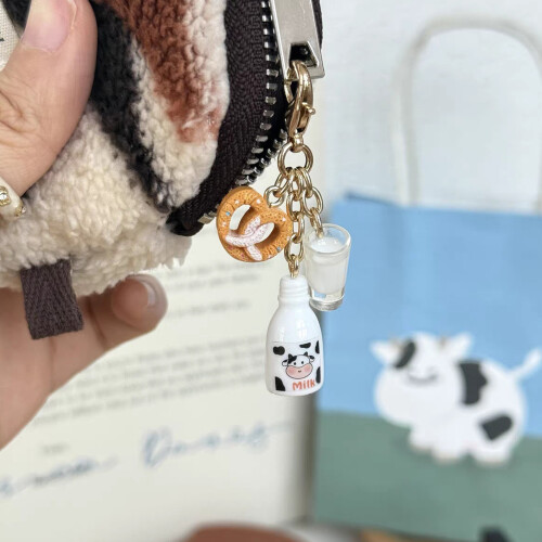 Delightful Milk Bread Inspired Keychain Accessory Pendant 1