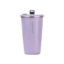 Tasse à café isolée antirouille en acier inoxydable, avec-Violet