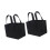 2Pcs Elegant Felt Wine Bottle Organizers 6 Capacity-Black 1