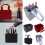 2Pcs Elegant Felt Wine Bottle Organizers 6 Capacity-Black 2