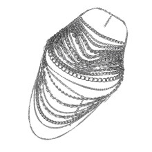 Chaîne de corps en métal élégante, chaîne de taille à la mode,