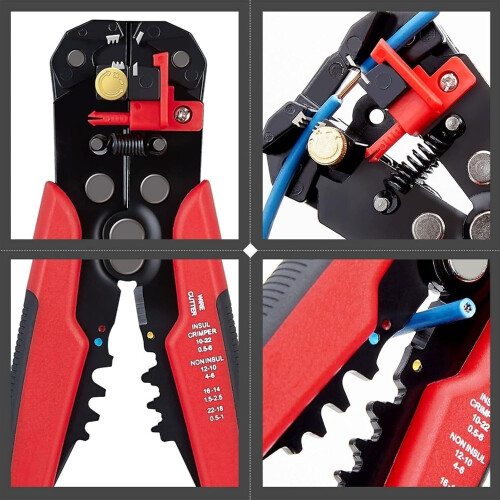 Wire Strippers SelfAdjusting Wire Cutters Automatic Wire Strippers Crimping Pliers Orange Industrial Tools 2