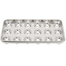 Mantén tus bebidas frías con bandejas para cubitos de hielo de acero inoxidable de alta resistencia, con diseño redondo para facilitar la