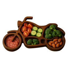 Charcuterie Tray Wooden Motorcycle Theme Cheese Board For Deli Parties