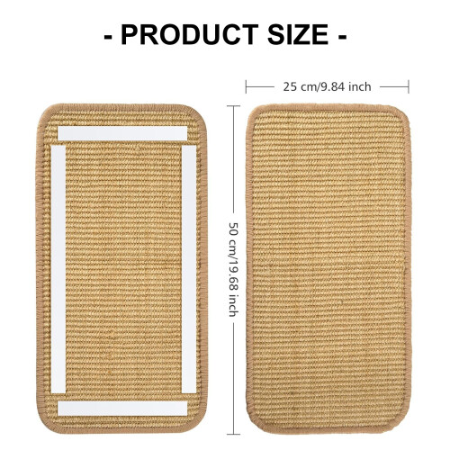 2 Pack Sisal Cats Scratching Pad Wall Protector Natural Fiber 2