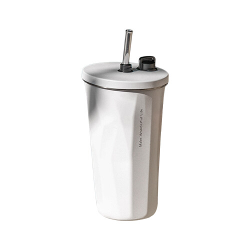 Oversized Stainless Steel Coffee Cup Vacuum Insulation-White