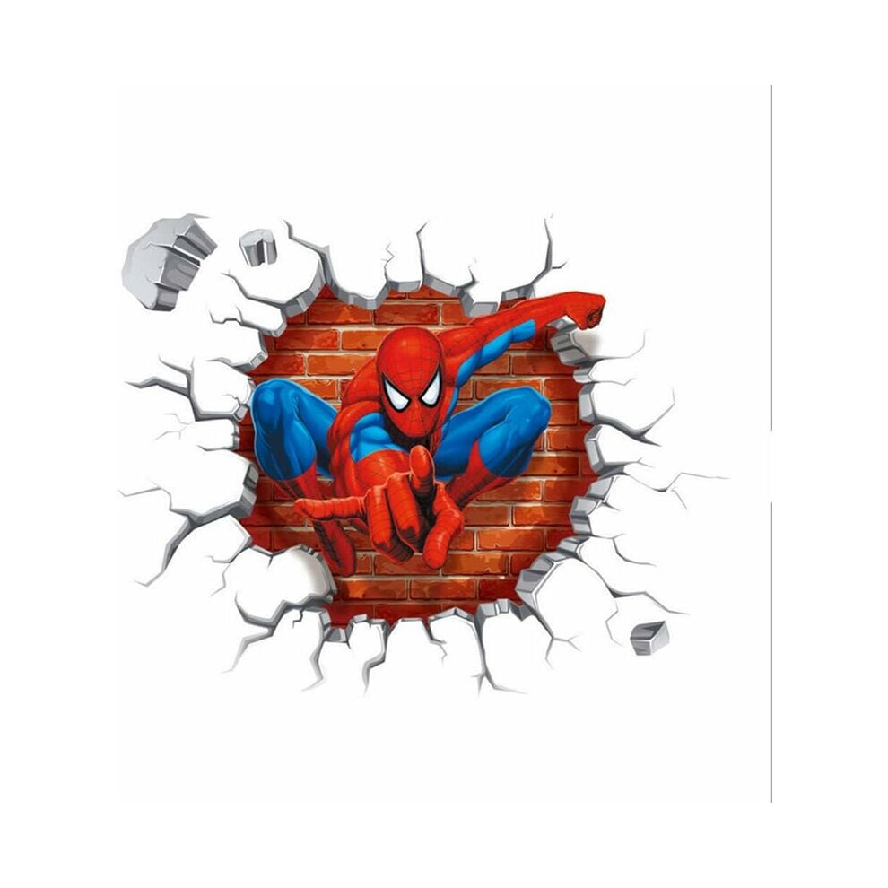 Boys Bedroom Decoration with Safe Waterproof Stickers, PVC Material Wall Art Superhero Wall Stickers for Smooth Surface Application