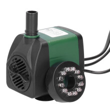 Vattenduk, LED-belyst dränkbar pump, justerbart flöde för vattenfontän med unikt utseende för akvarier, fisktankar, statyer (3,1 * 2,4 mm)