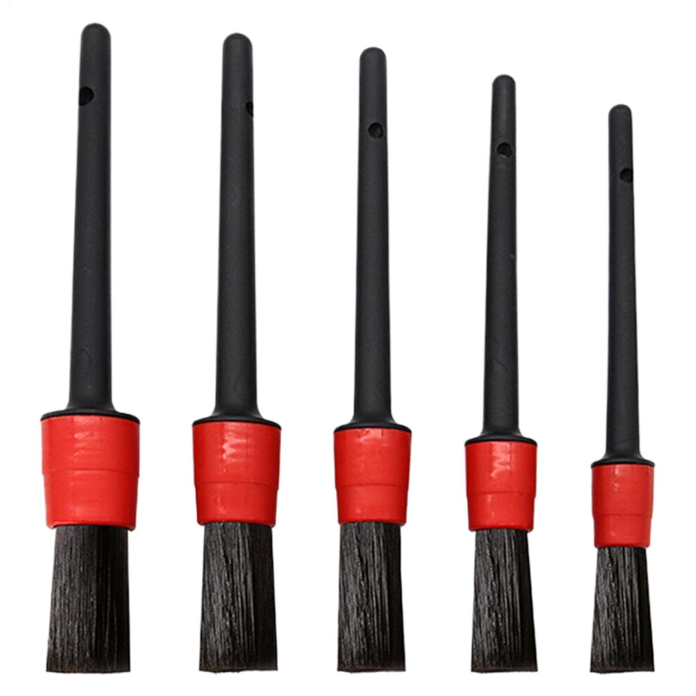 Auto Detailing Brushes 5Piece Set For Emblems Air Vents Wheels Leather Upholstery Dashboard Cleaning Brush 9339159454121