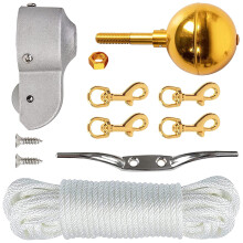 Weatherproof Flagpole Accessories For 2-2.6inch Poles 50ft Cord