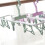 Foldable Plastic Drying Clip Rack with 12 Clips, Windproof, Green 5