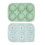 Efficient Silicone Ice Tray with Lid Funnel 6 Cavity for-Green 1
