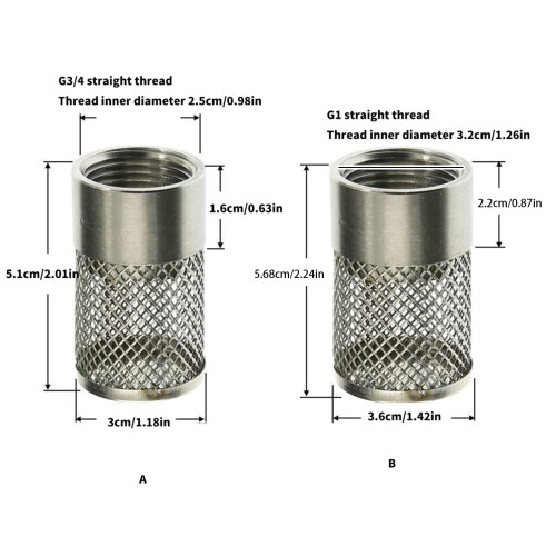 Bewässerungswasserpumpenfilter Edelstahl-Wasserpumpenfilter-B 1