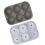 Large Round Ice Cubes Tray Silicone Efficient 6 Cavity-grey 1