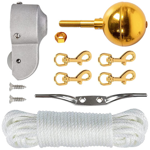 Weatherproof Professional Flagpole Hardware Pulley System