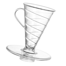 Lebensmittelechter Kaffeefilterkegel aus Kunststoff. Innovatives