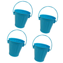 4 Pack Mini Decorative Pails For Candy Storage Classroom-Blue