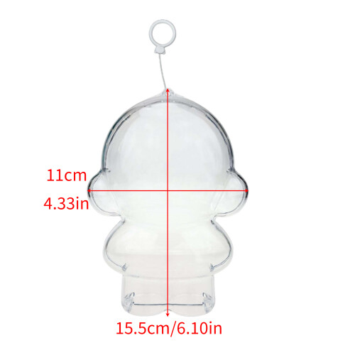 Clear Acrylic Figure Display Case With Silicone Chain For 6Inch 1