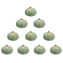 10Pieces Artificial Pumpkins Vintage Green Foam Pumpkins Fall