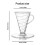 Functioneel groot V-vorm koffiefilter Duurzaam plastic 3