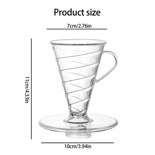 Functioneel groot V-vorm koffiefilter Duurzaam plastic 2