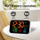 WiFi Desktop Digitale LED-wekker Kalender-Witte schelp oranje l 6