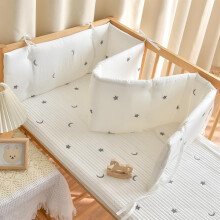 Cot Bumper & Toddler Bed Guard Set Model NO02 240x28cm Breathable Mesh With Adjustable Ties