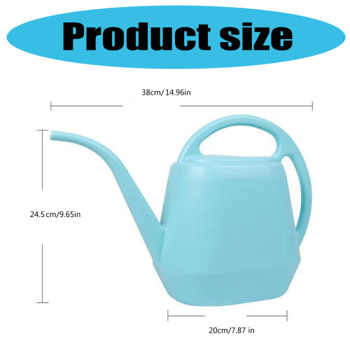 Watering Can 4L Plastic Watering Can with Comfortable-Lake Blue 2