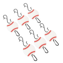 6PCS Aluminum Alloy Baseball Hook Set With Removable-White