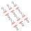 6PCS Aluminum Alloy Baseball Hook Set With Removable-White 1