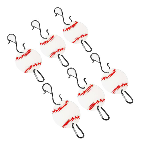 6PCS Aluminum Alloy Baseball Hook Set With Removable-White