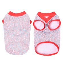Summer Cooling Shirt For Dogs V Neck Breathable Fabric-Red M