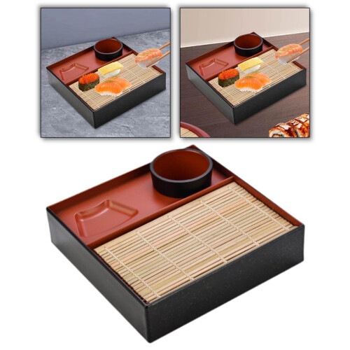 Restaurant Style Plastic Noodles Plates Concave Dipping-Red 2